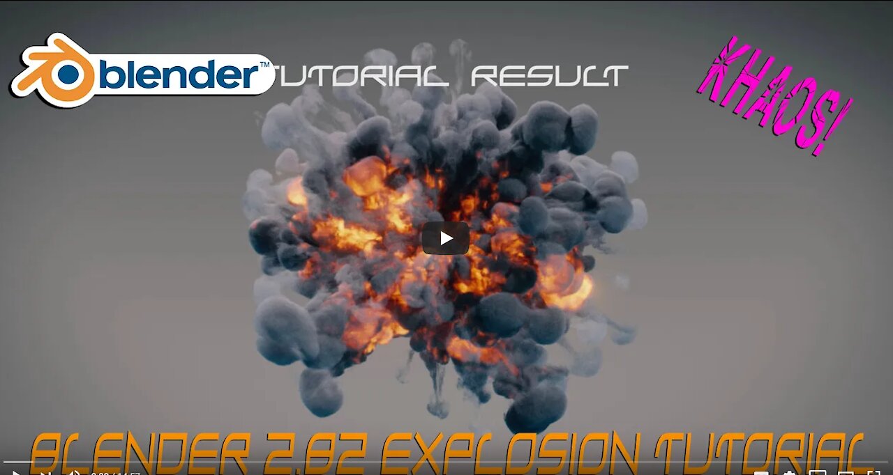 Blender 2.82 Aerial Explosion tutorial: Ft. Khaos add-on and Mantaflow