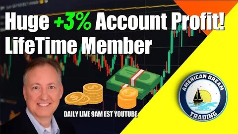 Huge +3% Account Profit - Lifetime Member Stock Market Trading Success