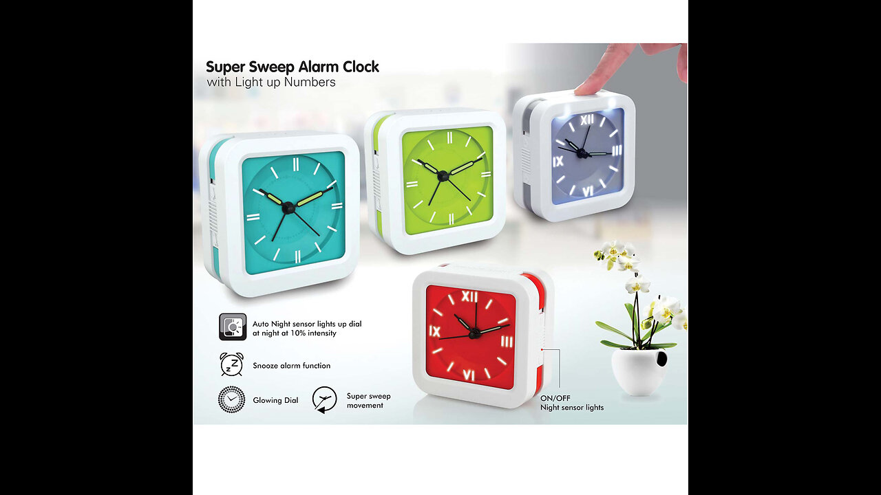 Super Sweep Alarm Clock With Light Up Number