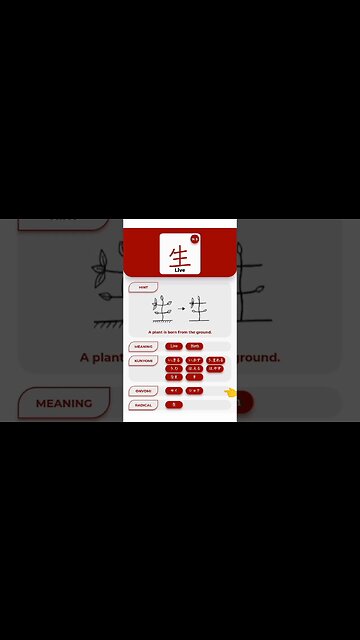 Japanese Kanji Alphabet Describe | "生" | Let's Start Learn Kanji