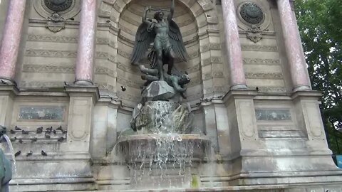 Saint Michael's Fountain. Paris, France