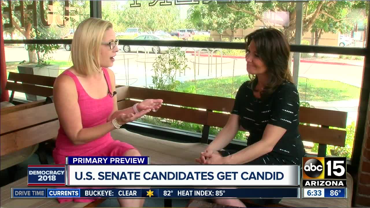 Kyrsten Sinema talks about Arizona Senate race