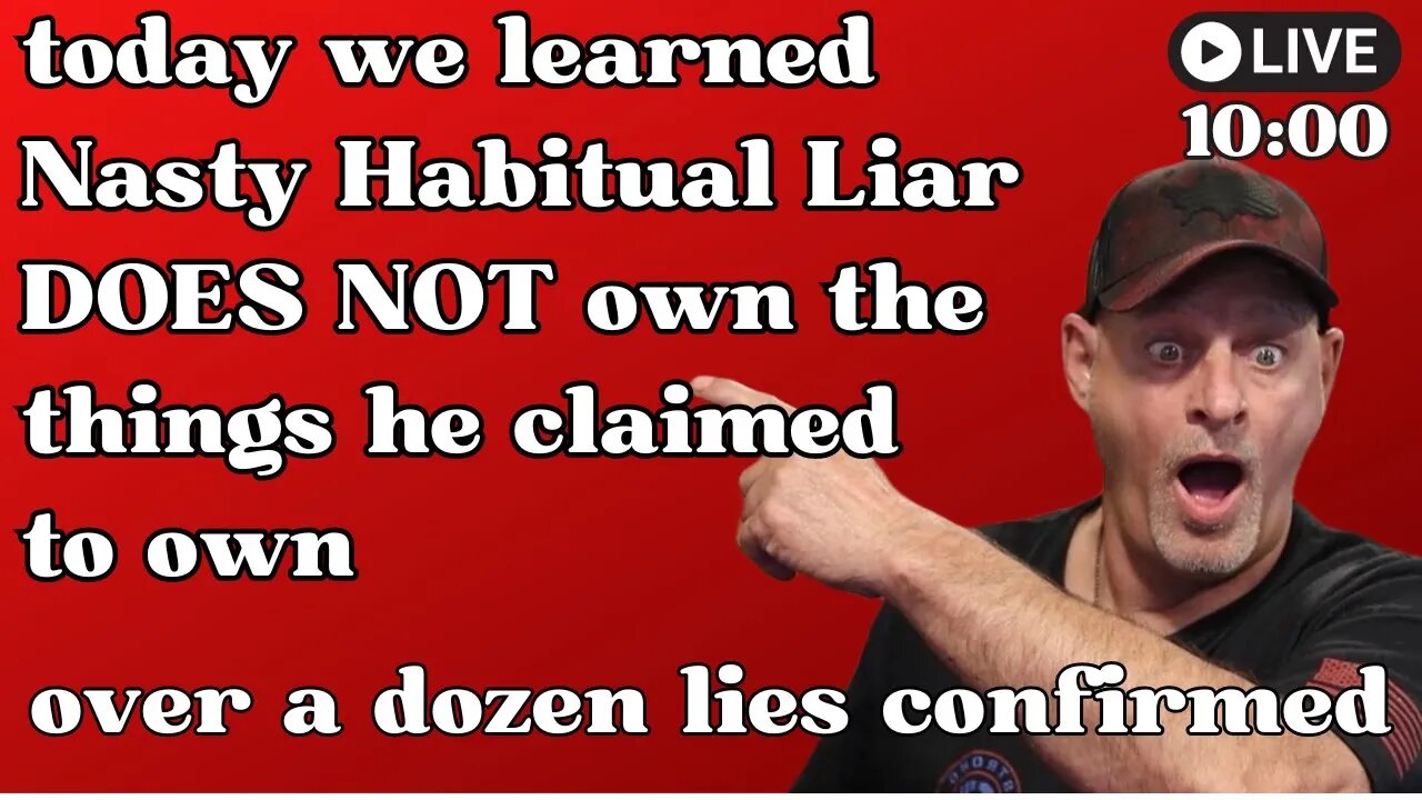 @Notevenrealperson admits he don't own any of what he said he did