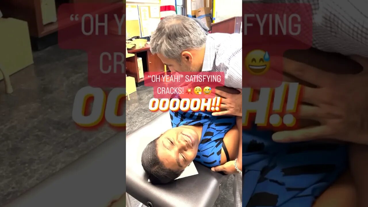 “OH YEAH!” SHE FELT THAT!🙌😁😮💨 # chiropractor # NYPD# backcrack