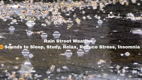 Rain Street Weather 😊 Sounds to Sleep, Study, Relax, Reduce Stress, Insomnia