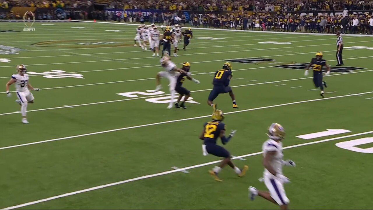 2023 - National Championship Game - Michigan vs Washington - Condensed (Every Snap + Replays)