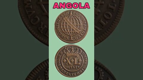 Angola 40 reis 1757.#shorts #coinnotesz