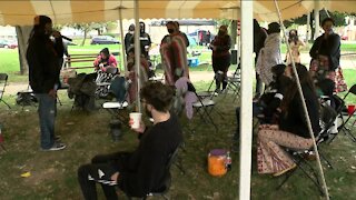 'We can’t let up': Blake family, supporters rally in front of Kenosha County Courthouse