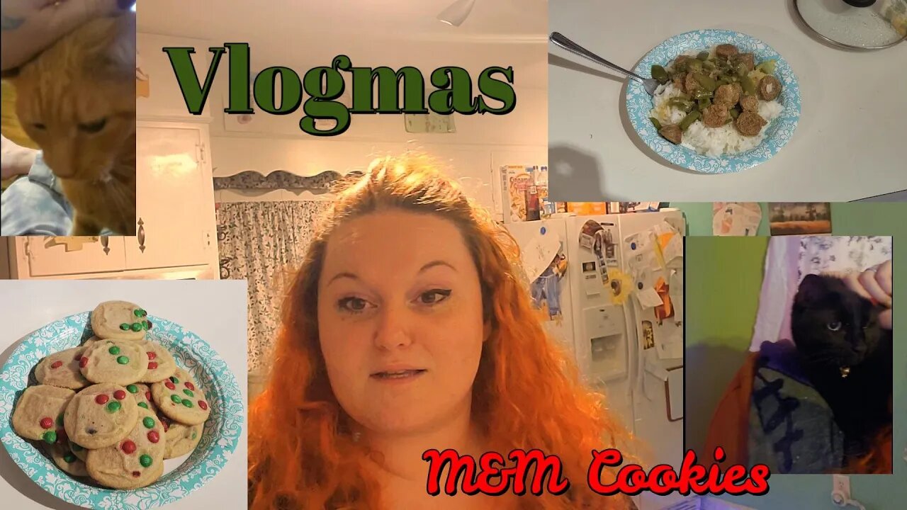 Vlogmas Day 1 | Sausage and Pepper Dinner | M&M Christmas Cookies | Mom Life |