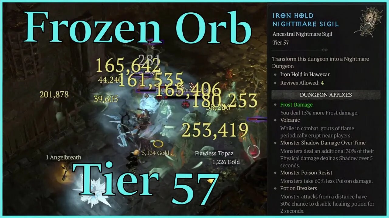 Iron Hold (Tier 57) - Frozen Orb Sorc (No Commentary)