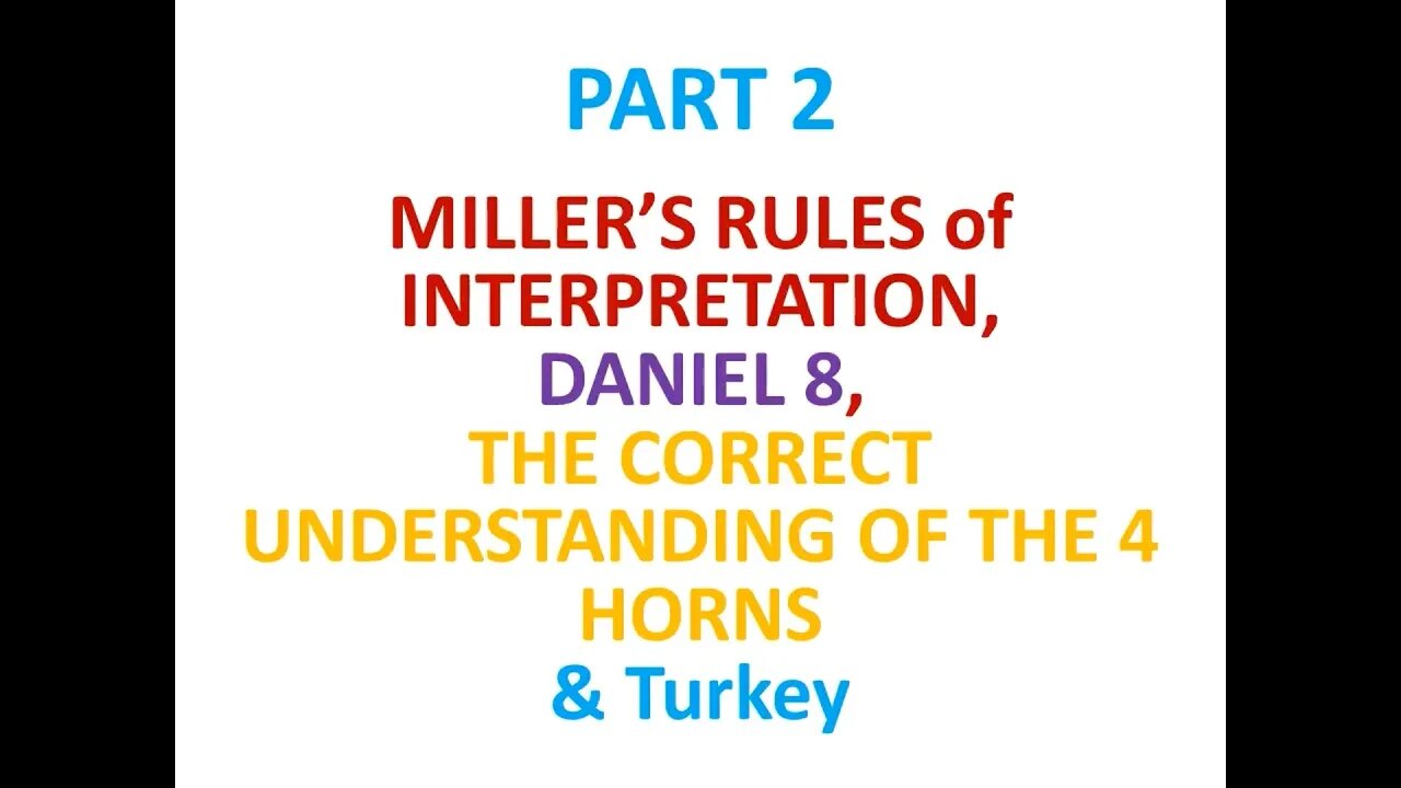 WHO IS THE KING OF THE NORTH - PART 2: MILLER'S RULES & THE CORRECT UNDERSTANDING OF THE 4 HORNS