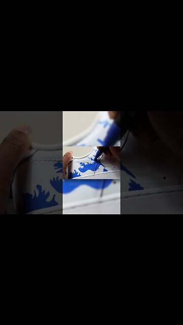 Customizing Shoes With Posca Markers! (Satisfying) #shorts