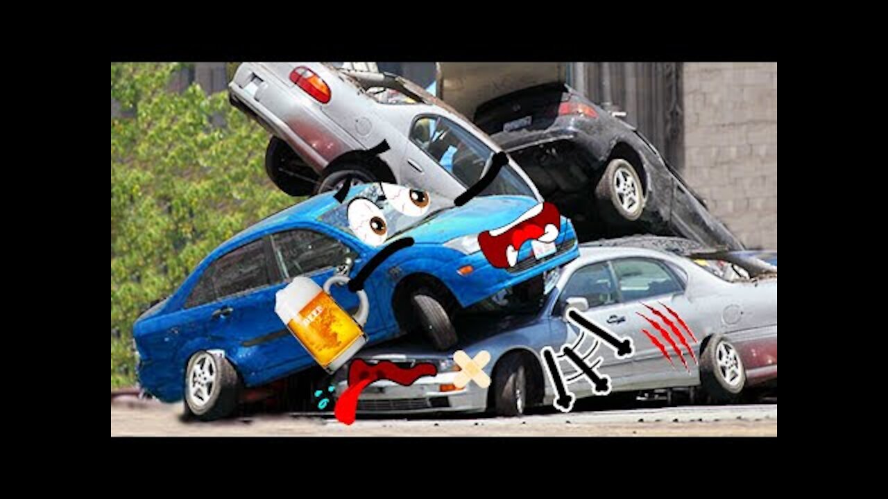 Funny Car Wars | Demolition Derby Hardest Hits | Banger Racing Angmering Raceway - Woa Doodles