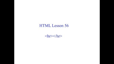 HTML Lesson 56