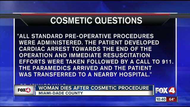 Miami woman dies after cosmetic procedure