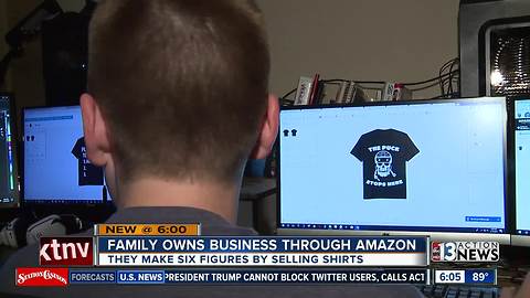 Las Vegas family makes nearly $250,000 selling T-shirt designs on Amazon