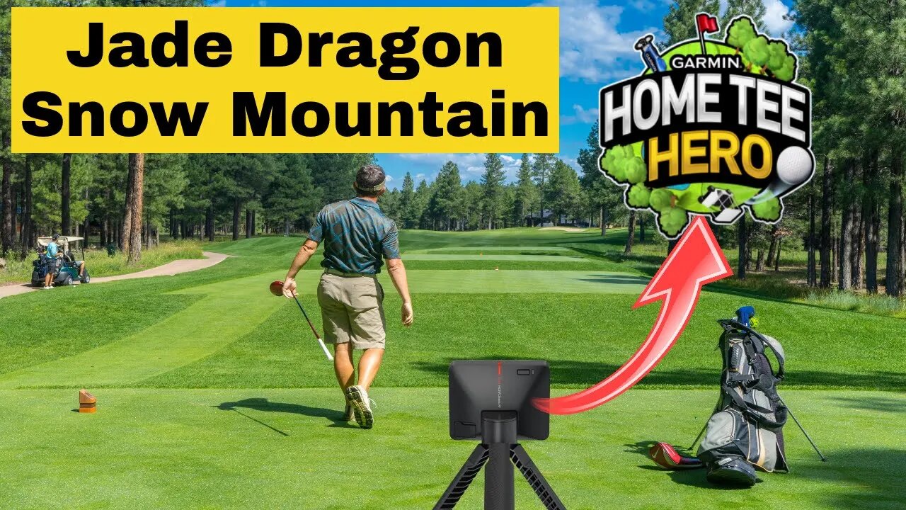 Jade Dragon Snow Mountain GC - 18 Hole Sim Golf Course Vlog on Garmin R10 Launch Monitor Simulator