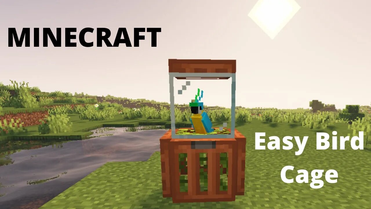 Minecraft : Easy Bird Cage in Minecraft || How To Tame Bird In Minecraft