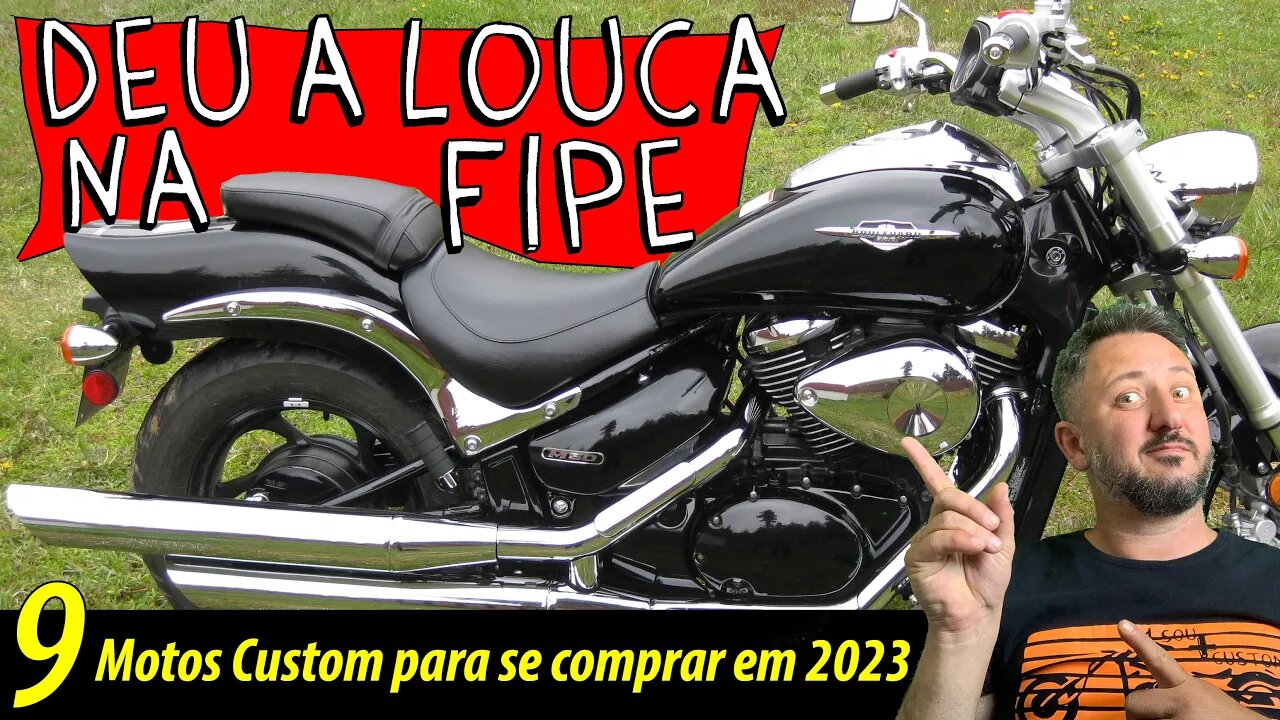 ✅ DEU a LOUCA na FIPE 😮😮 9 motos custom USADAS PARA SE COMPRAR EM 2023