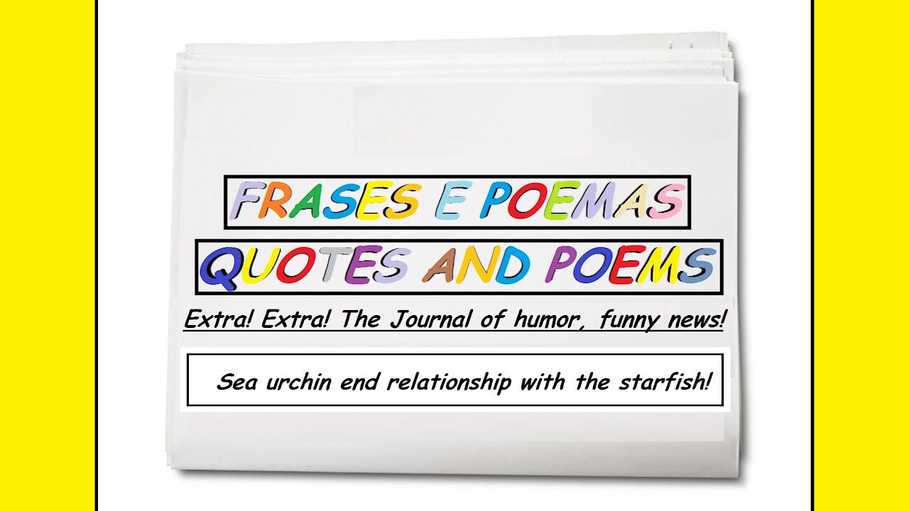 Funny news: Sea urchin end relationship with the starfish! [Quotes and Poems]