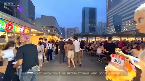 【🇹🇭 4K】The Best Night Market in Bangkok Thailand 2022 Jodd Fairs Pha Ram 9 @ 13