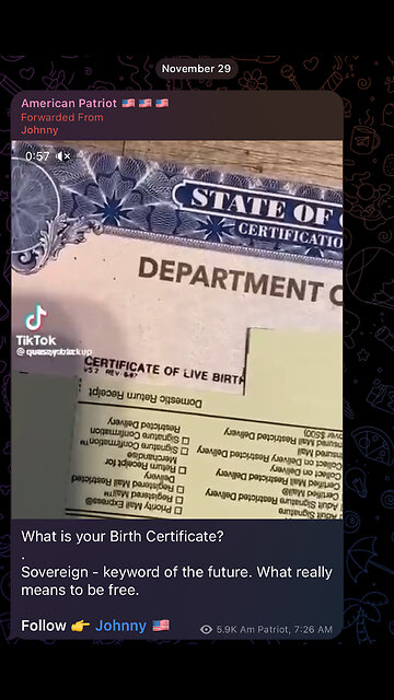What is your Birth Certificate?