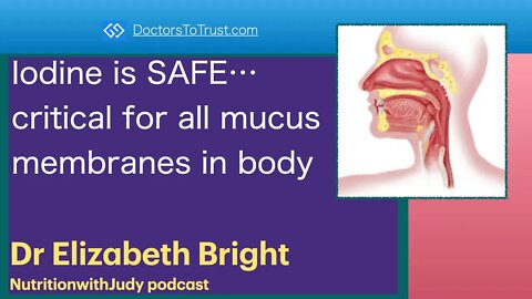 ELIZABETH BRIGHT 1a | Iodine is SAFE…critical for all mucus membranes in body