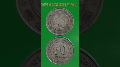 Turkmenistan 50 Tenne 2009.#shorts #coinnotesz