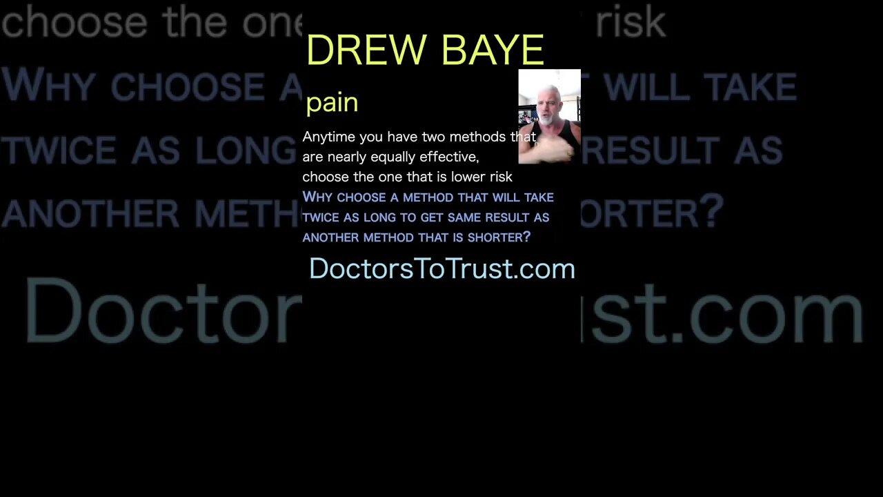 Drew Baye. Anytime have two methods that nearly equally effective, choose the one that is lower risk
