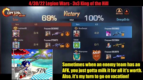 Contra Returns: 4/30/22 Legion Wars - 3v3 King of the Hill