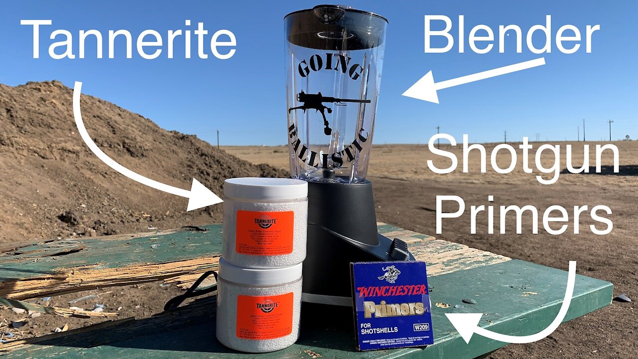 Tannerite + Shotgun Primers in a Blender = Ka Boom