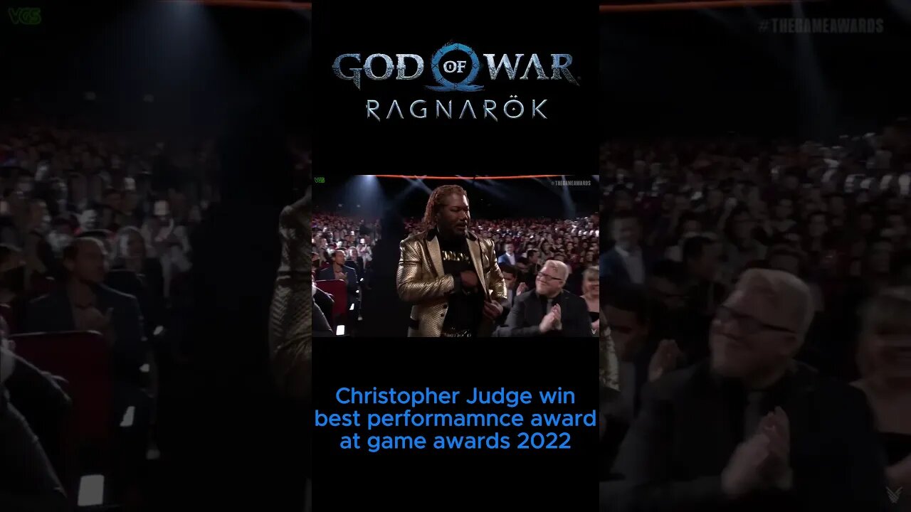 Christopher Judge Wins Best Performance Award as Kratos -the game awards 2022 #shorts