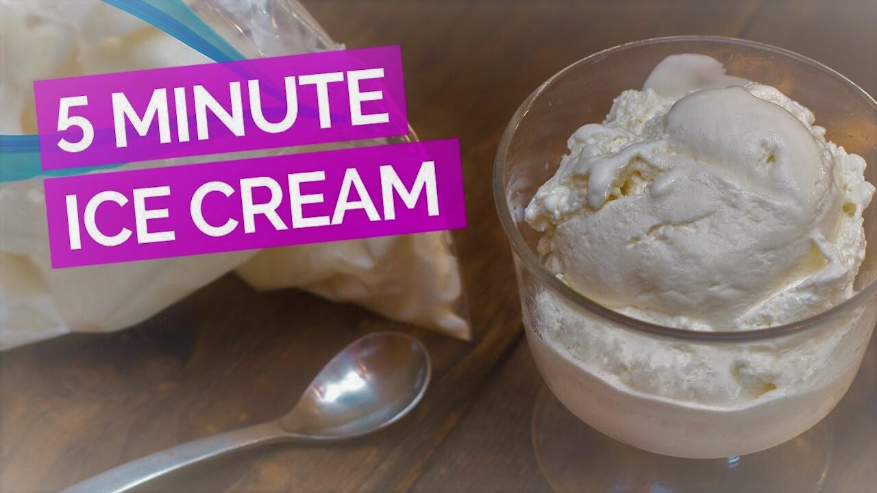 short way to make Ice Cream in 5 Minutes