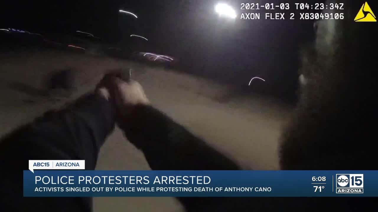 Chandler police make "select arrests" of "instigators and agitators" during protest