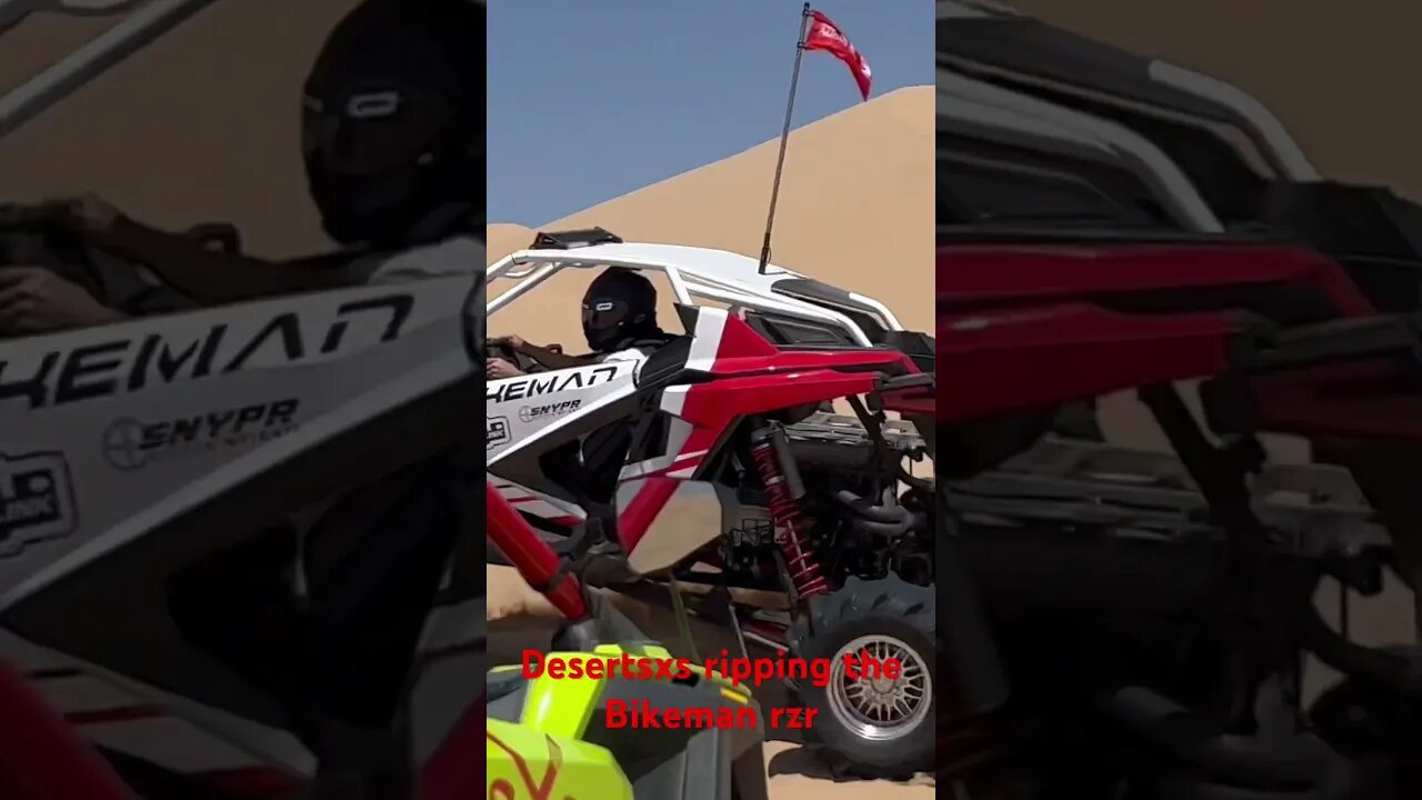 Testing the Bikeman rzr at dunes #sanddunes #rzr #polaris #bikeman #offroad