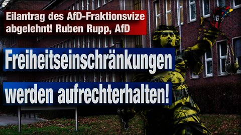 Eilantrag des AfD-Fraktionsvize abgelehnt! Ruben Rupp, AfD