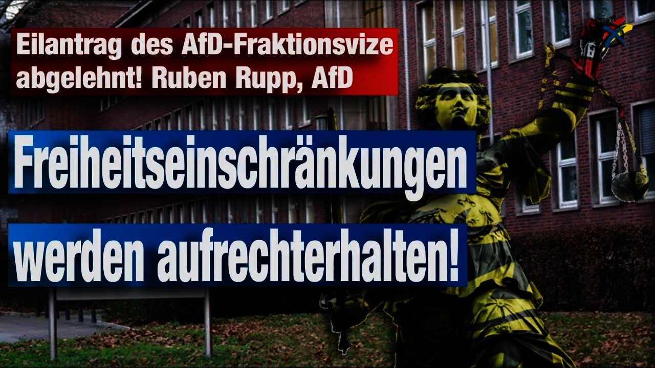 Eilantrag des AfD-Fraktionsvize abgelehnt! Ruben Rupp, AfD