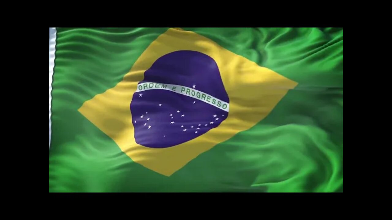 Bandeira do Brasil tremulando