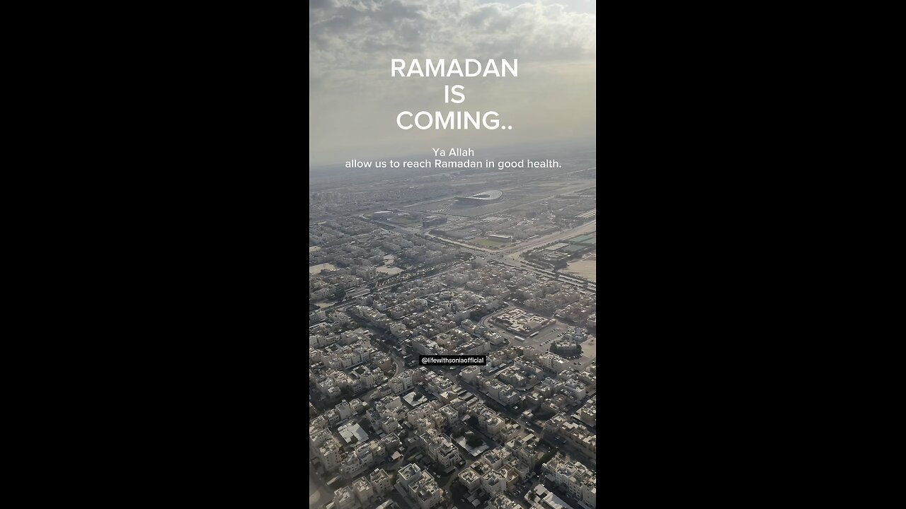 RAMADAN IS COMING.....Ya Allah allow us to reach Ramadan in good health🤲