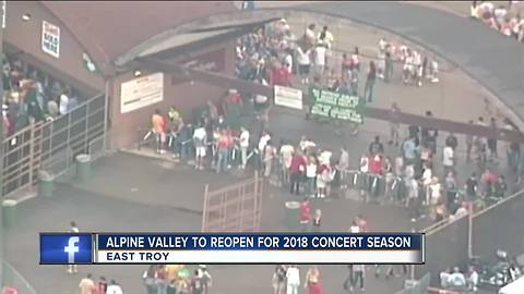 Alpine Valley Music Theater to reopen in 2018