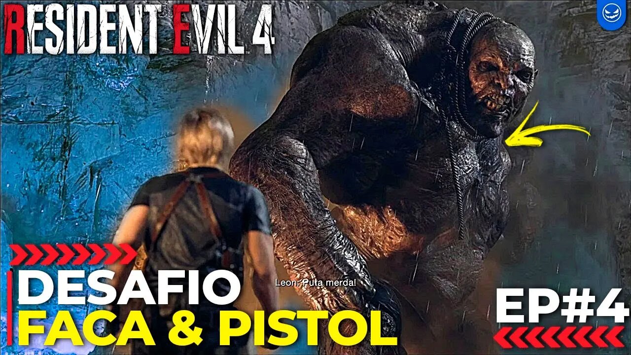 Resident Evil 4 Remake #4 El Gigante de pistola e faca é tenso #re4remake #residentevil4remake