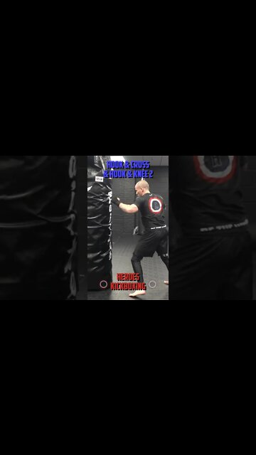 Heroes Training Center | Kickboxing "How To Double Up" Hook & Cross & Hook & Knee 2 BH | #Shorts