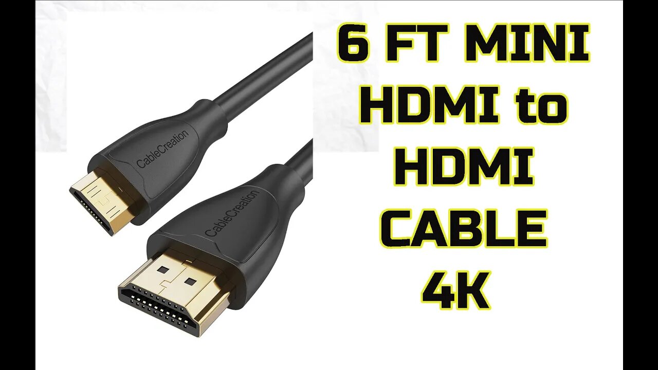 6 Ft 4K HDMI to Mini HDMI Bidirectional High Speed Cable