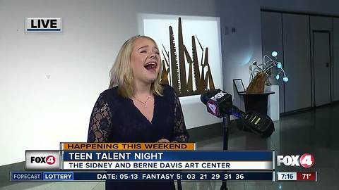 Teens practice to compete in Teen Talent Night -- Shelby Ironmonger performs opera
