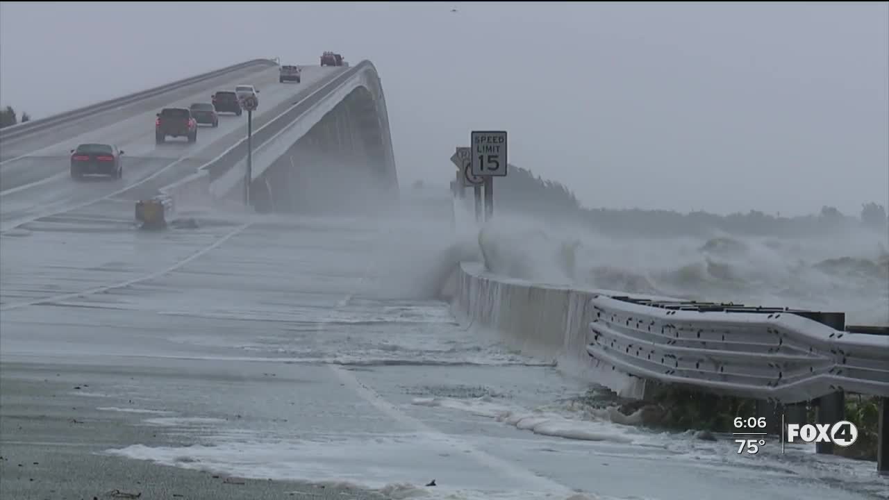 Eta winds and waves crash Sanibel