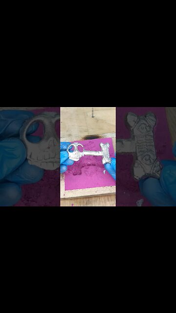 Amazing Sand Casting Using Kinetic Play Sand #shorts #shortsfeed #kineticsand