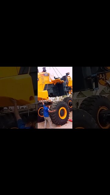 Assembly New Liugong Wheel Loader - body setup #amazing #machinery #skills #wheelloader #shorts