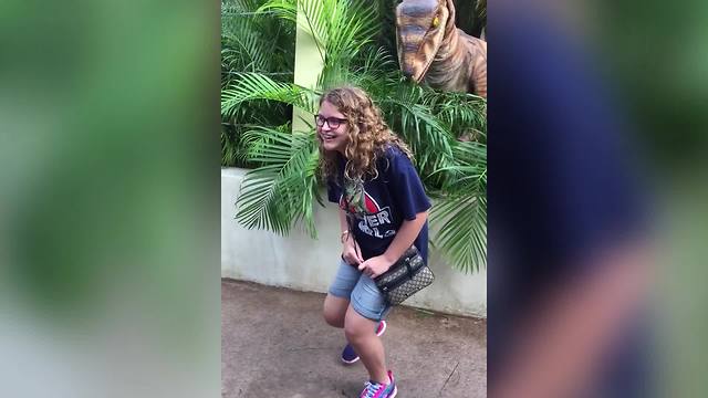 "Girl Vs Dinosaur"