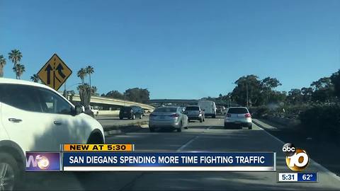 San Diegans spending more time in traffic