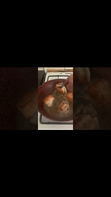 Cooking fried chicken-yummy